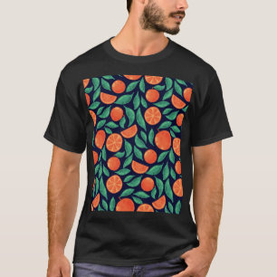 Orange Fruit: Colourful Vintage Seamless T-Shirt