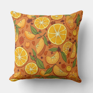 Orange fruit cushion