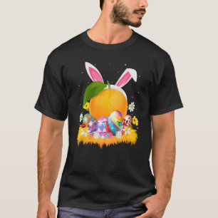 Orange Fruit Easter Egg Funny Orange Easter Sunda T-Shirt