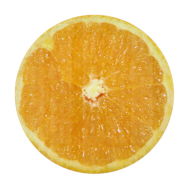 Orange Fruit Fresh Slice Cutting Board (Front)