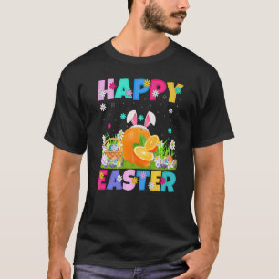 Orange Fruit Happy Easter Bunny Orange Easter Sun T-Shirt