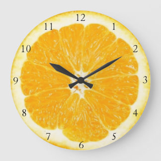 Orange Fruit Kitchen Clock