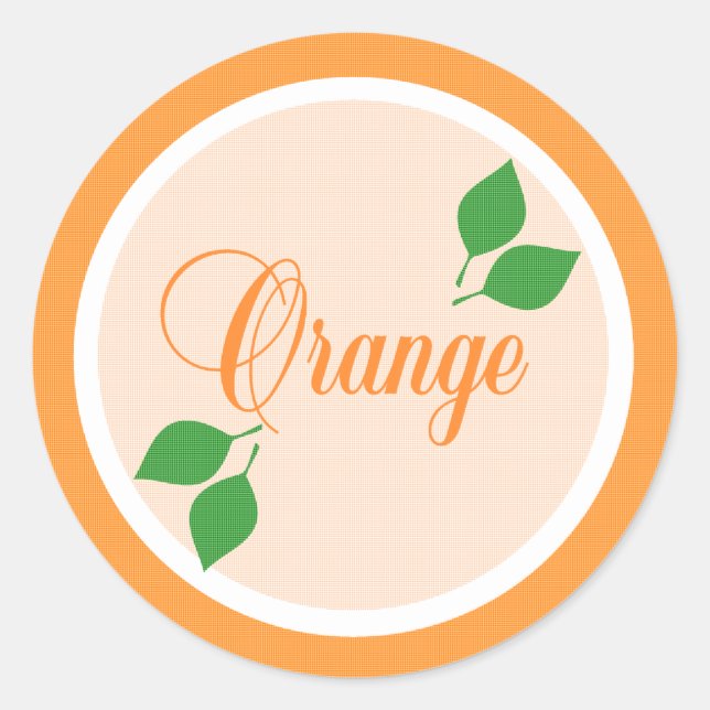 Orange Fruit Label Sticker (Front)
