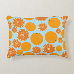 Orange Fruit Pattern Accent Pillow
