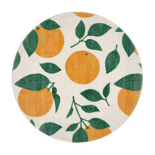 Orange Fruit Pattern Illustration Cutting Board
