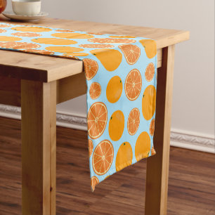 Orange Fruit Pattern Short Table Runner
