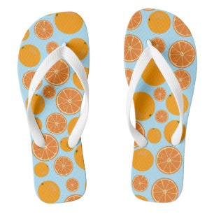 Orange Fruit Pattern Summer Flip Flops
