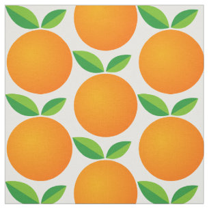 Orange fruit pattern textile fabric DIY material