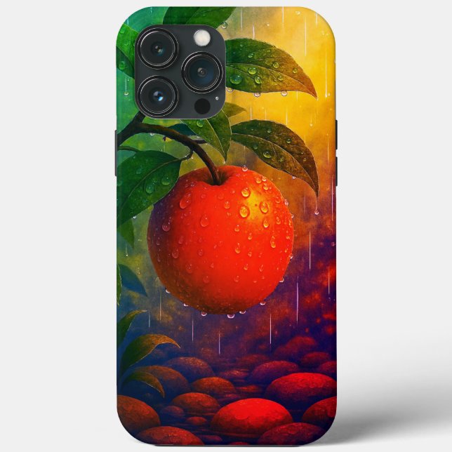 Orange Fruit Rainy Nature Case-Mate iPhone Case (Back)