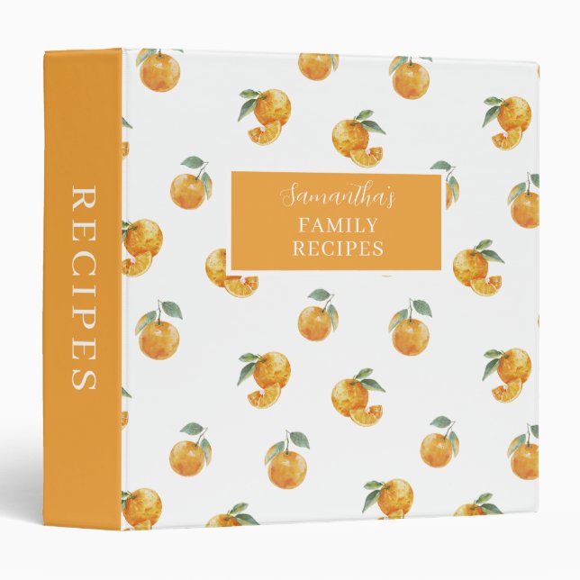 Orange Fruit Recipe  Binder (Front/Spine)