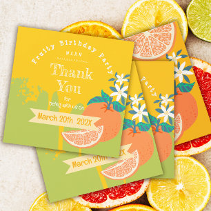 Orange Fruity Birthday Thank You
