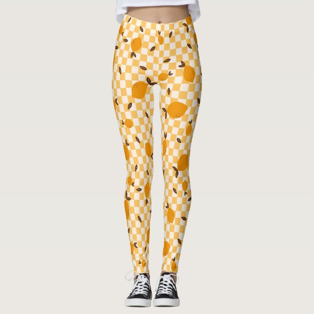 Orange Fruity Leggings (Front)