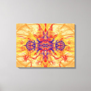 ORANGE FUMÉE - Art Fractal - Toile Imprimer