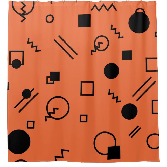 Orange, fun, trendy, geometric Memphis graphic (Front)