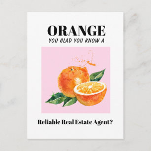 orange Funny Realtor Marketing Mailer   Real Estat Postcard