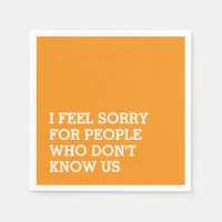 Orange Funny Sarcastic Party