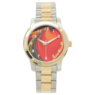 Orange Fury Fractal Watch