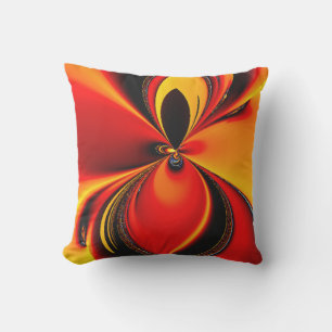 Orange Fury Throw Pillow