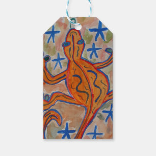 Orange Gecko  Gift Tags
