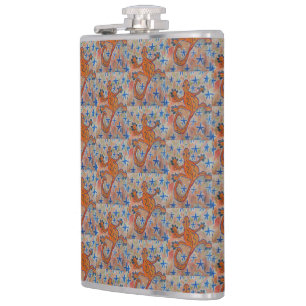 Orange Gecko Hip Flask