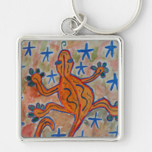 Orange Gecko Premier Keychain