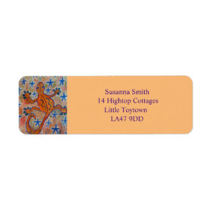 Orange Gecko Return Address Label
