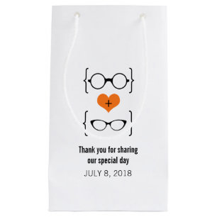 Orange Geeky Glasses Gift Bag