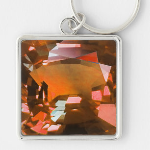 Orange Gemstone Keychain