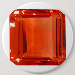 Orange Gemstone Pattern 6 Inch Round Button