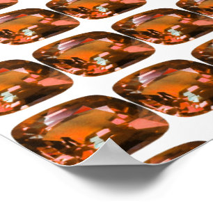 Orange Gemstone Poster