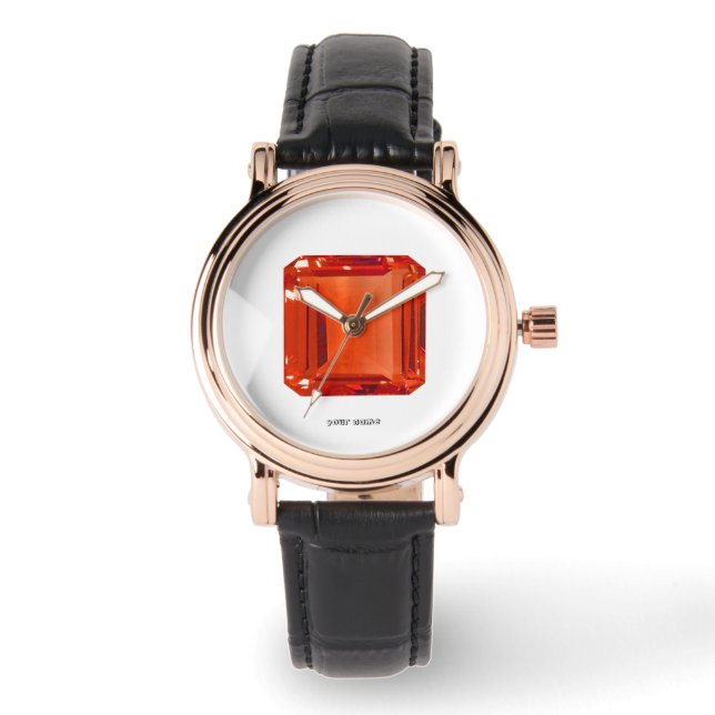 Orange Gemstone Watch (Front)