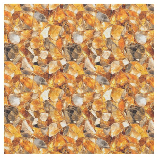 Orange Gemstones Fabric (Close Up)