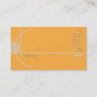 Orange Geometric - Business Business Card