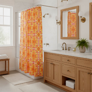 Orange Geometric Cross Style