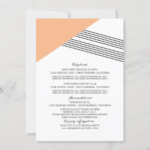 Orange Geometric Stripe Information Card