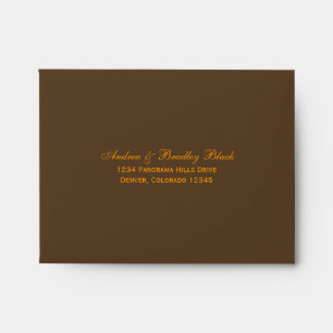 Orange Gerbera Daisy A-2 Size Wedding Envelopes