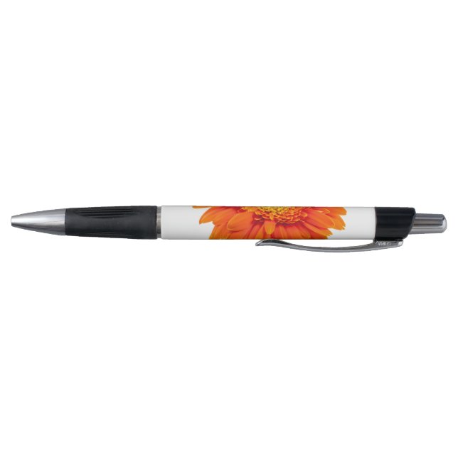 Orange Gerbera Daisy Flower Pen (Bottom)