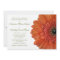 Orange Gerbera Daisy Flower Wedding Invitation