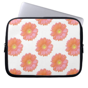 Orange gerbera daisy laptop sleeve