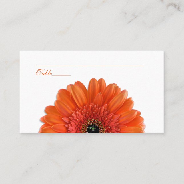 Orange Gerbera Daisy Special Occasion Place Cards (Front)