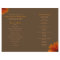 Orange Gerbera Daisy Wedding Program