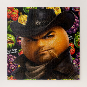 Orange get your fruit and veg premium 1000 piece j jigsaw puzzle