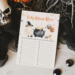 Orange Ghost Little Boo Guess Baby Name Race Game