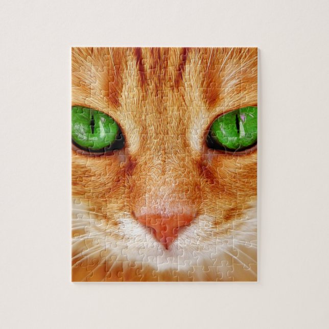 ORANGE GINGER  CAT KITTEN PUZZLE (Vertical)