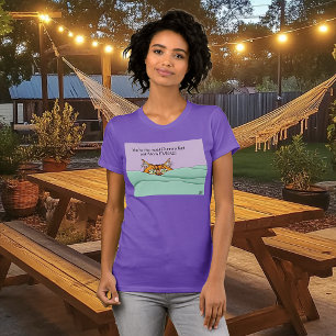 Orange Ginger Purple Cute Cat Mom Mother’s Day T-Shirt