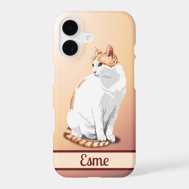 Orange Ginger Tabby Cat Personalized (Back)