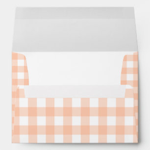 Orange Gingham Baby Shower Gender Neutral Envelope