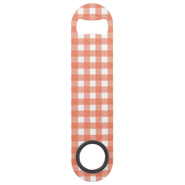 Orange gingham bar key (Front)