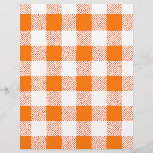 Orange Gingham Check Pattern (Front)