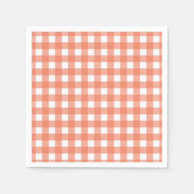 Orange gingham napkin (Front)